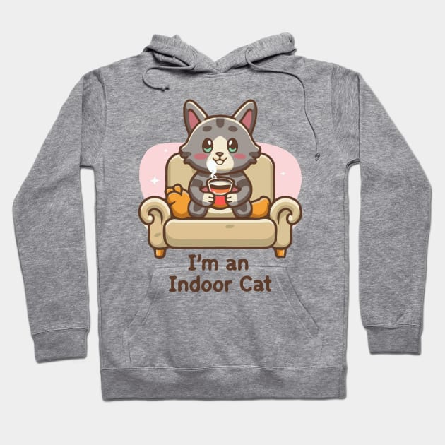 I'm An Indoor Cat. Funny Hoodie by Chrislkf